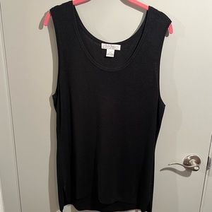 100% Silk DVF Black Tank Top